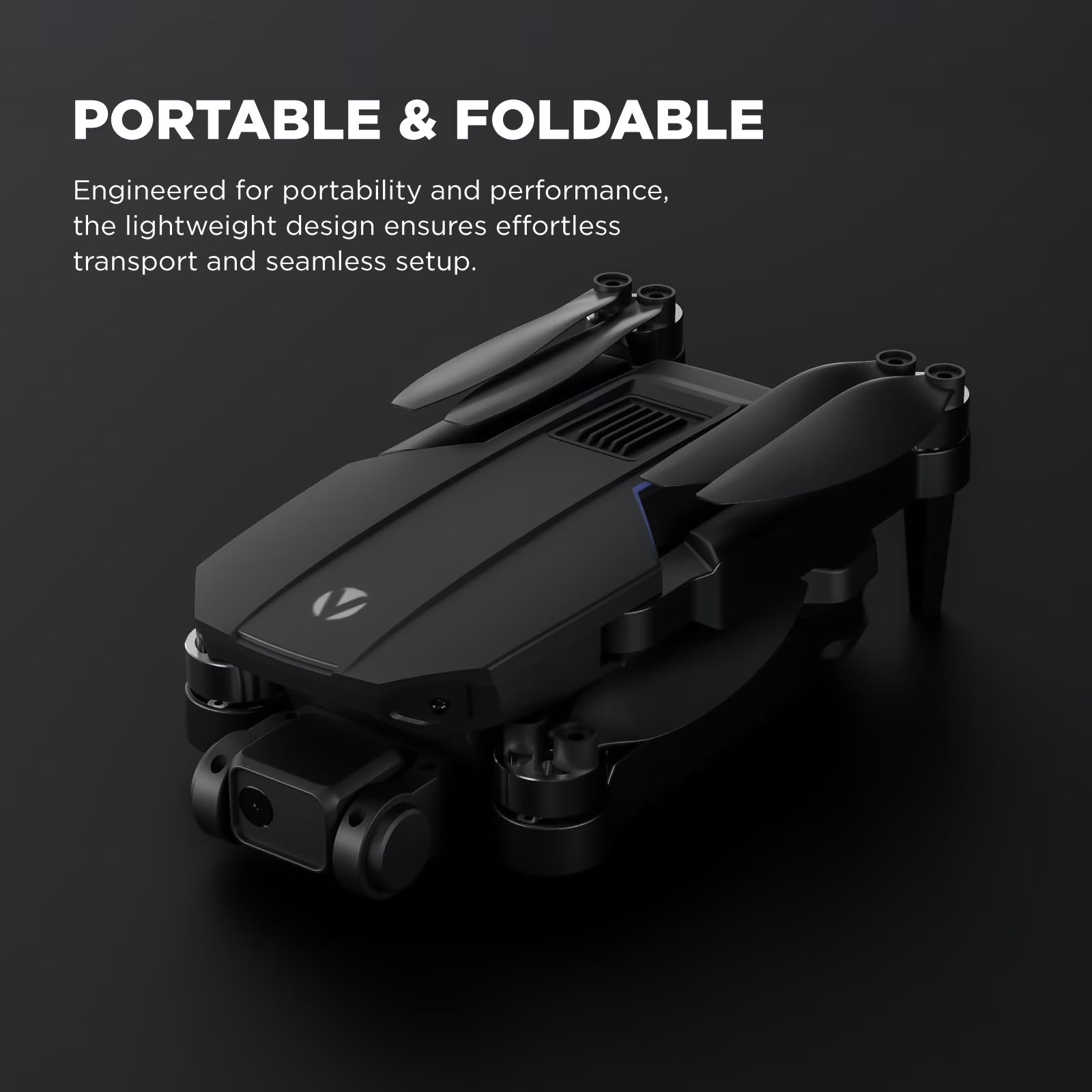 Skyvision 4K Ultra HD GPS Foldable Video Drone with 4.3" Display Controller, Brushless Motors, 1-Axis Gimbal, VR Headset, 17-Minute Flight Time & Travel Carry Case